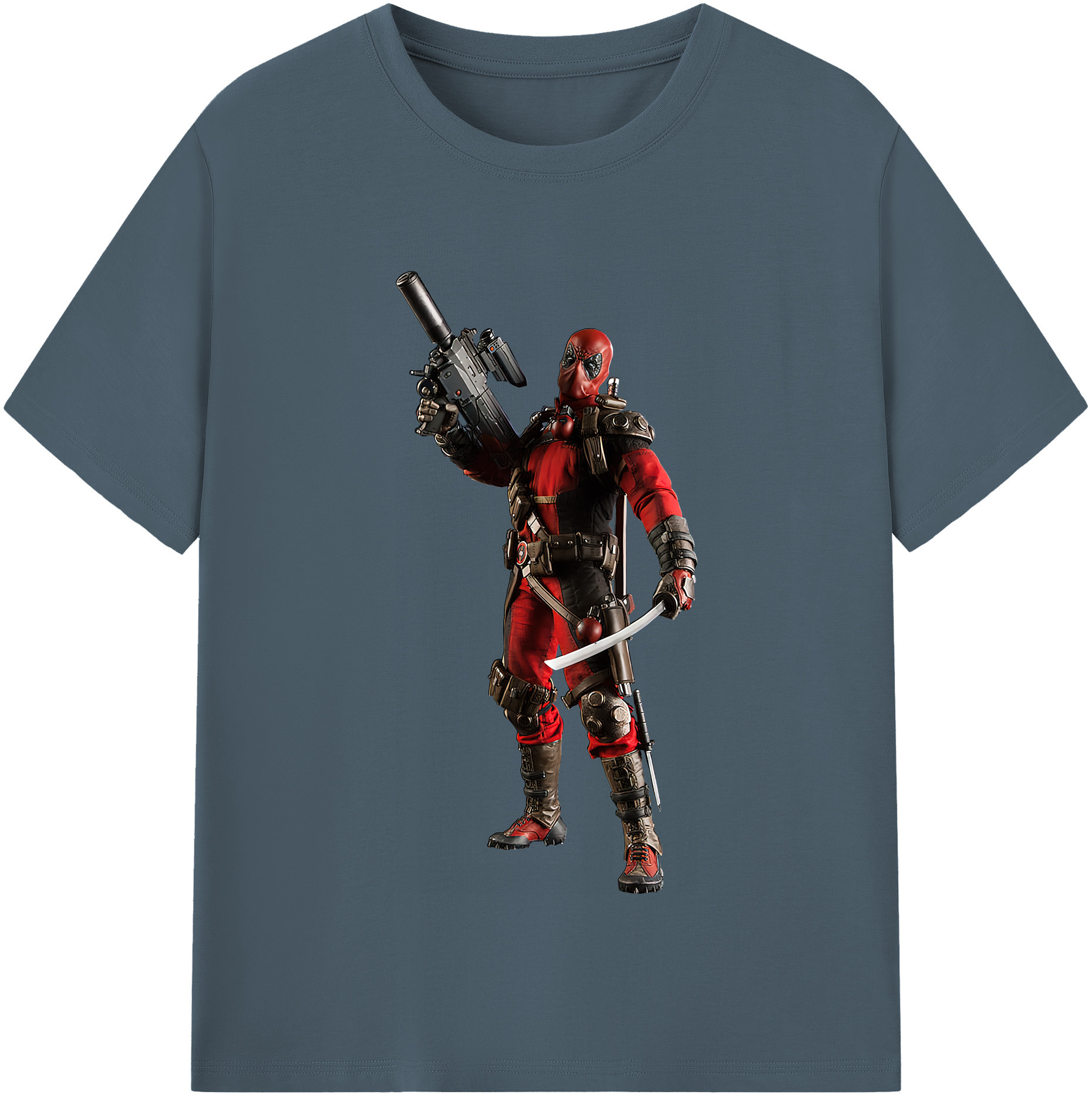 （画像用） Deadpool デッドプール 綿100％半袖Tシャツ（フロントプリント）